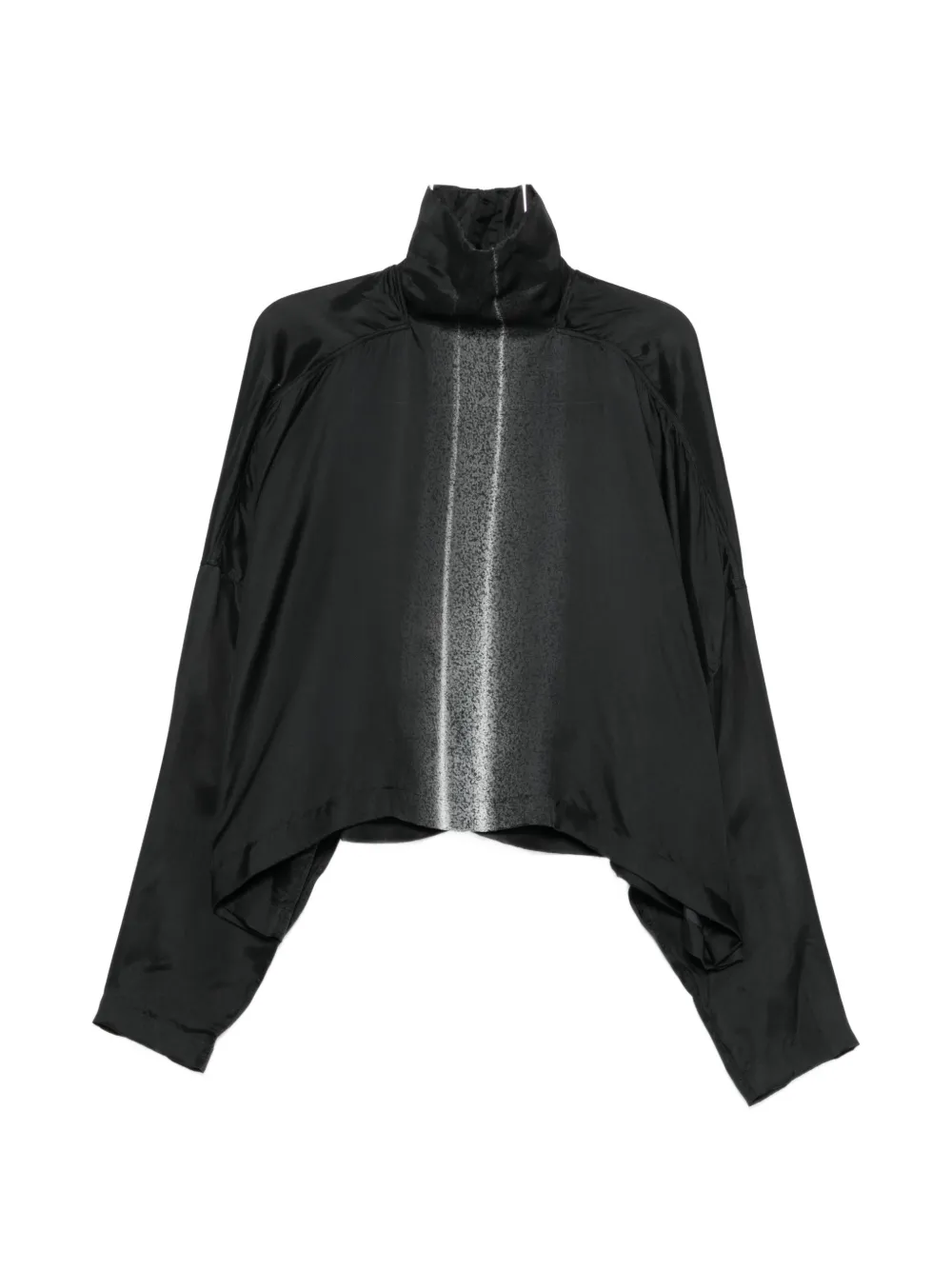 Rick Owens contrast-print oversized blouse - Nero