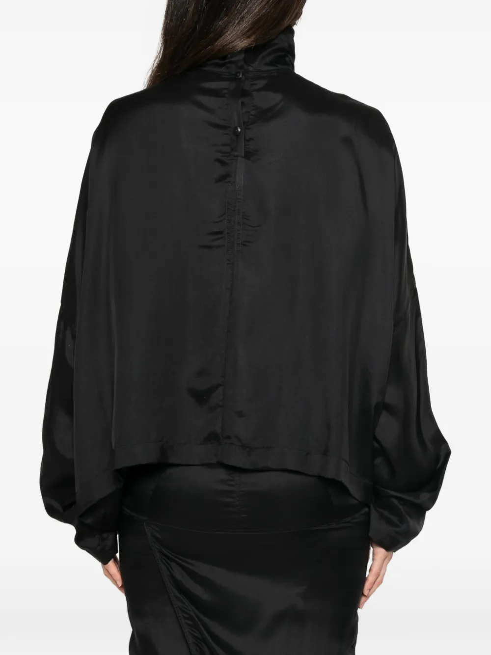 Rick Owens Oversized blouse met contrasterende print Zwart