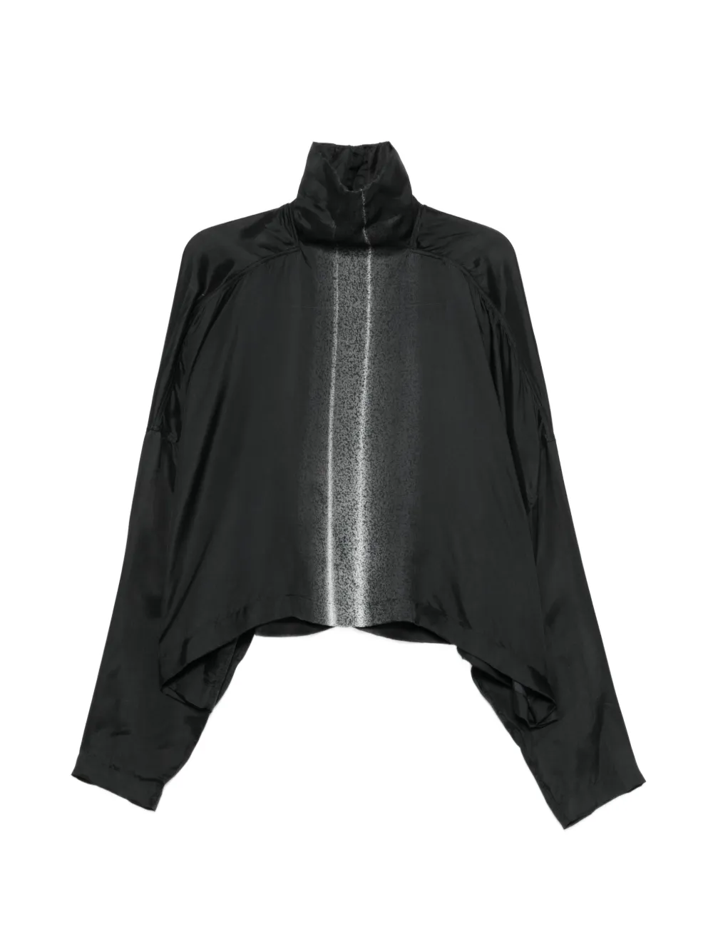 Rick Owens contrast-print oversized blouse - Nero
