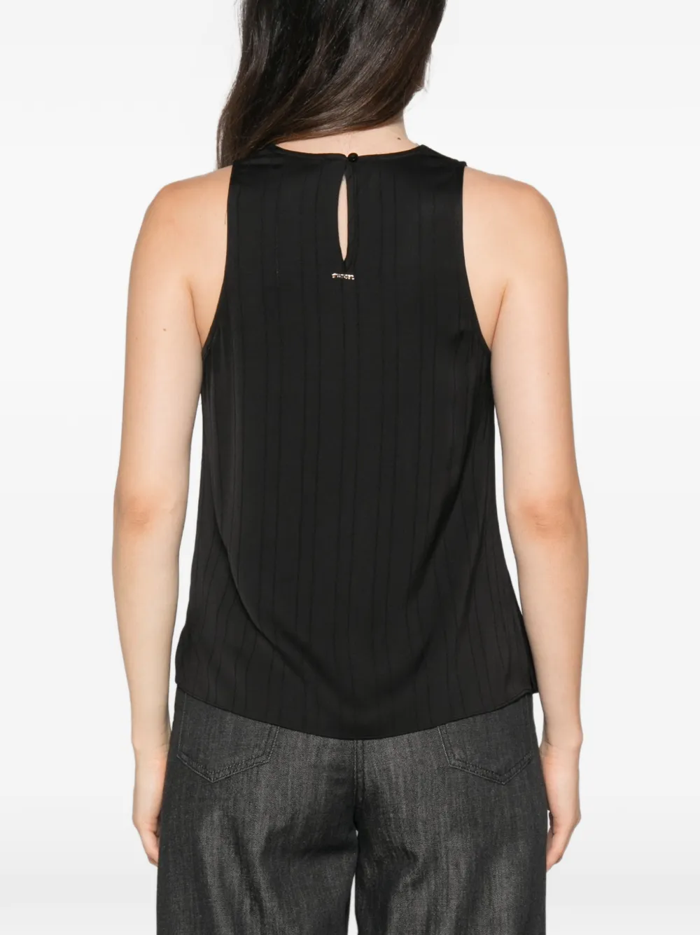 TWINSET Geplooide blouse met kanten afwerking Zwart