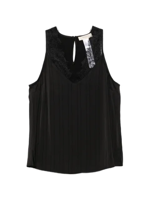 TWINSET lace-trim pleated blouse