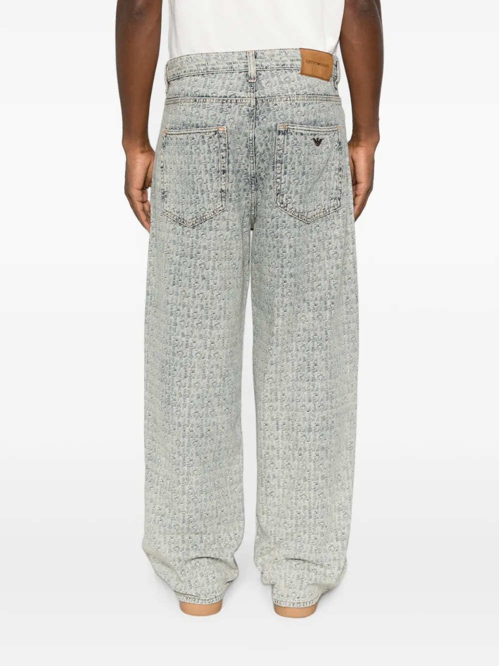 Emporio Armani Jeans met logopatch Blauw