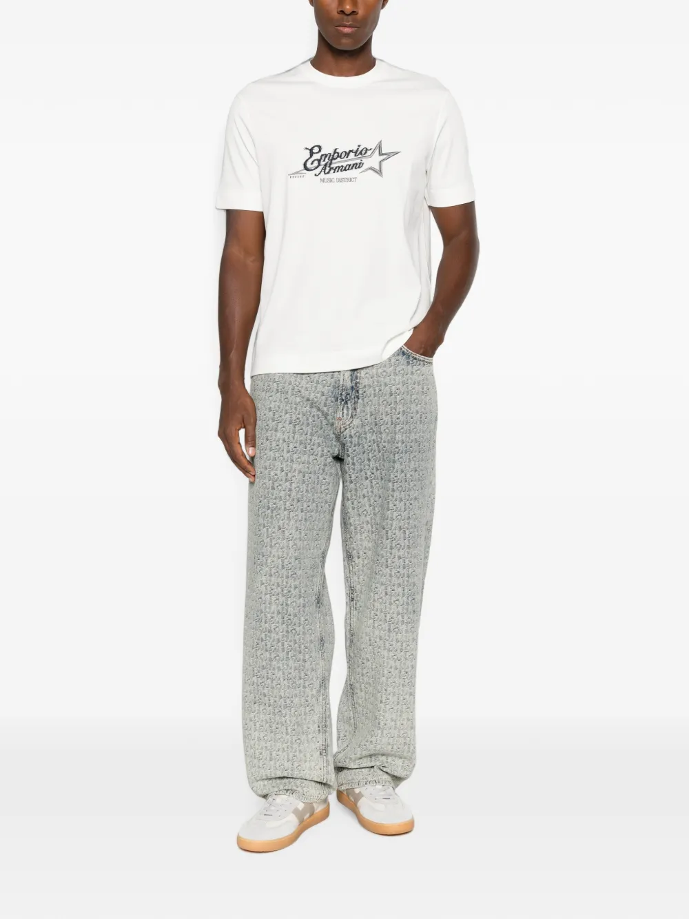 Emporio Armani Jeans met logopatch Blauw