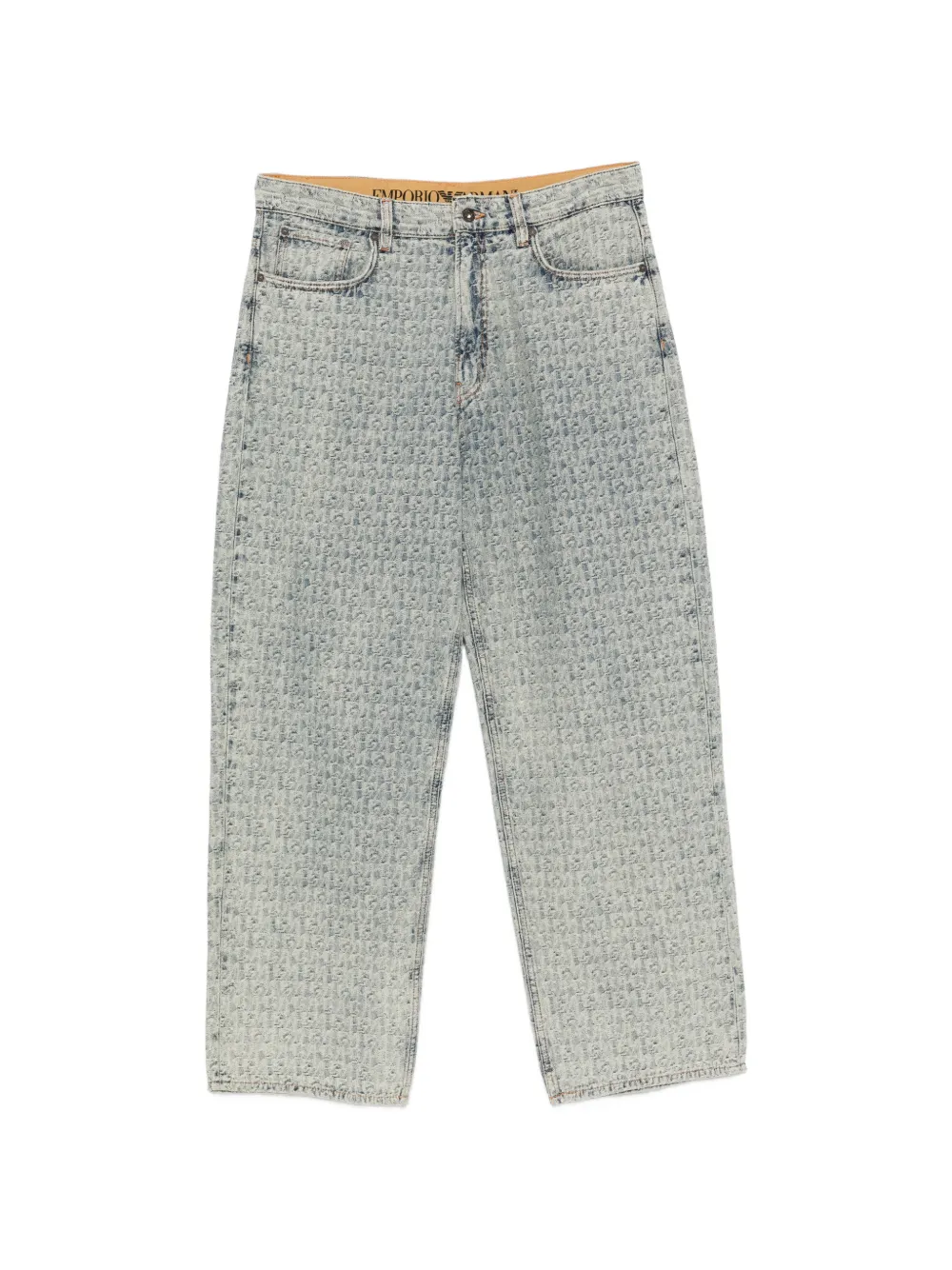 Emporio Armani logo-patch jeans - Blu