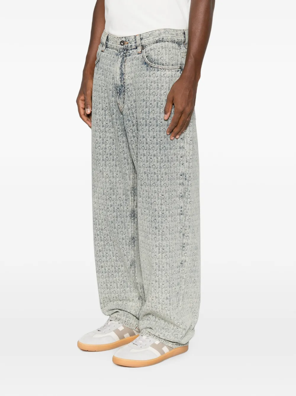Emporio Armani Jeans met logopatch Blauw