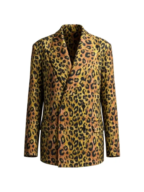 R13 leopard-print double-breasted blazer