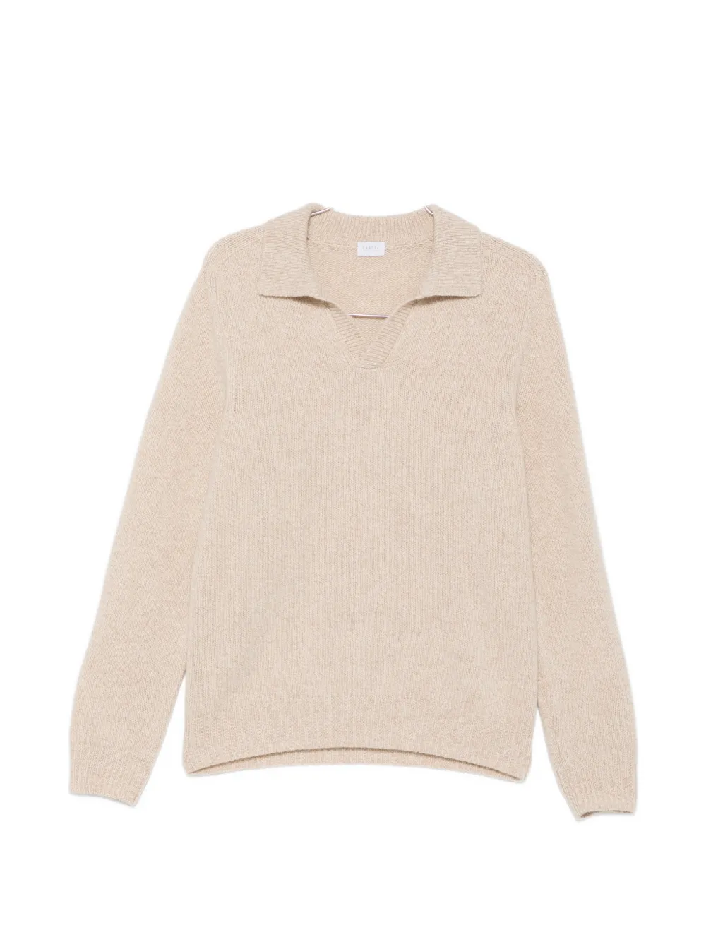 04651 / A TRIP IN A BAG polo-collar sweater - Nude