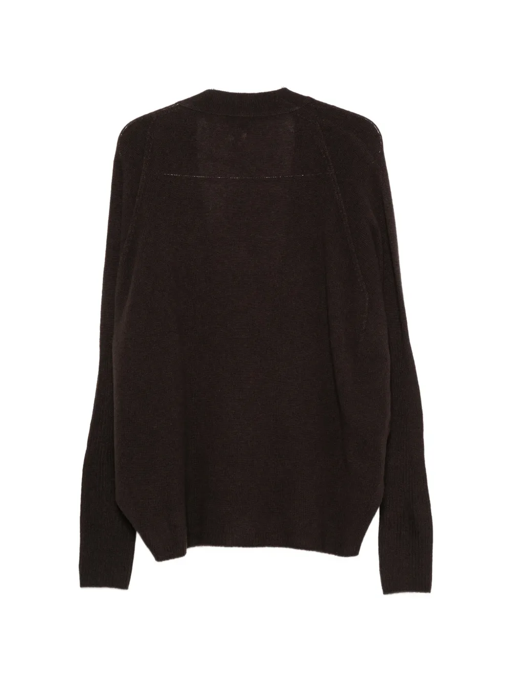 Alysi Vest met V-hals en knoopsluiting Bruin