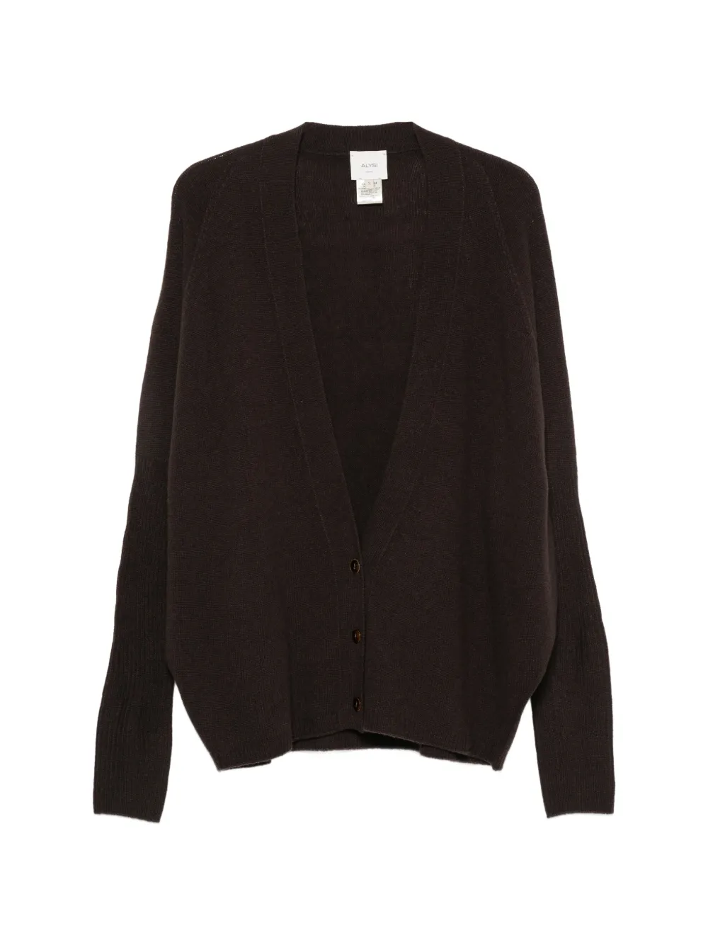 Alysi button-fastening V-neck cardigan - Braun