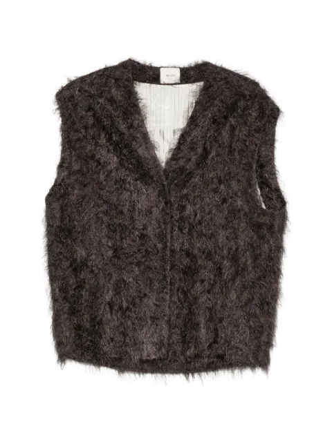 Alysi brushed-effect V-neck gilet