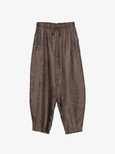 Alysi floral-print silk track pants