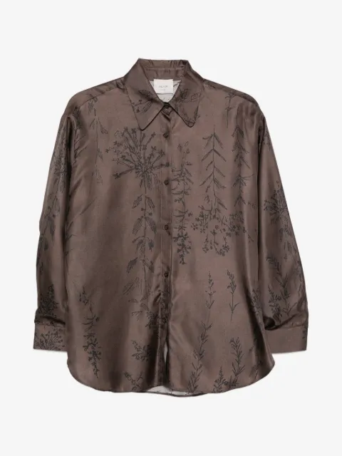 Alysi floral-print silk shirt