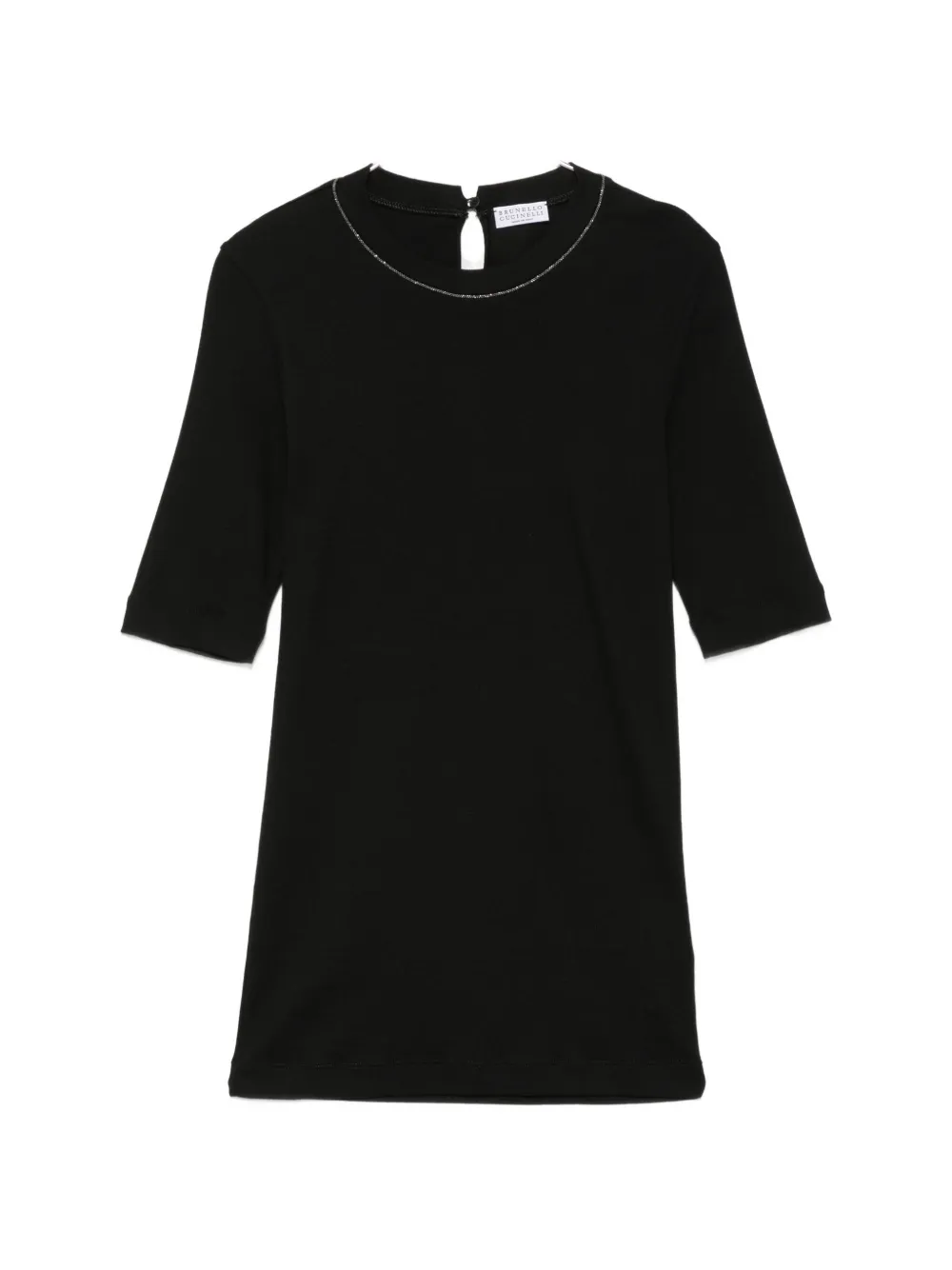 Brunello Cucinelli monili-trim T-shirt - Schwarz