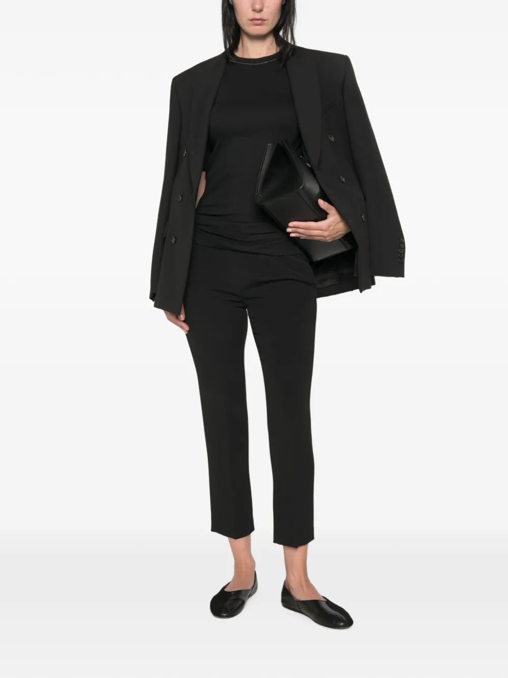 Brunello Cucinelli T-shirt met kralen afwerking Zwart