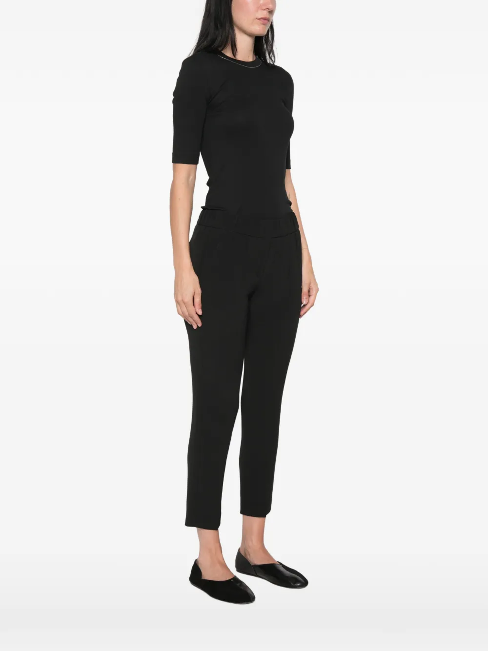 Brunello Cucinelli T-shirt met kralen afwerking Zwart