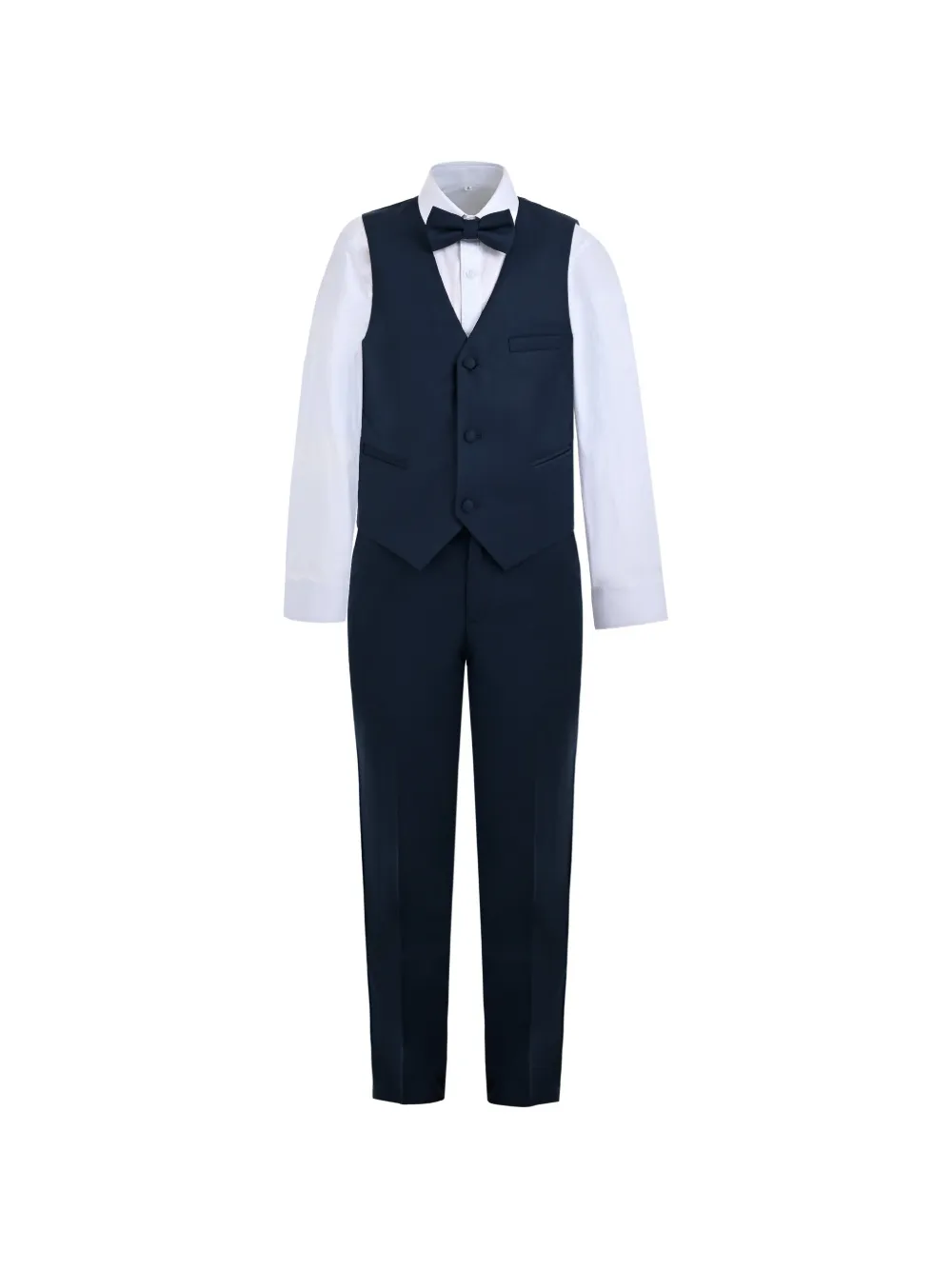 Moustache bow-tie vest suit - Blu