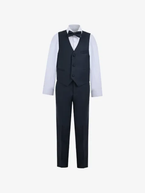 Moustache bow-tie vest suit set