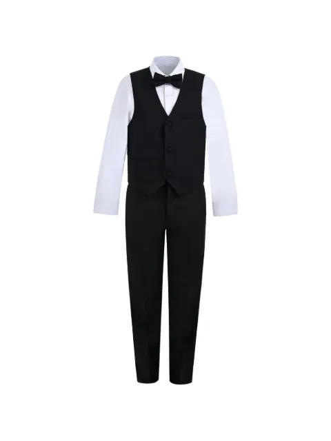 Moustache serge-texture bow-tie suit