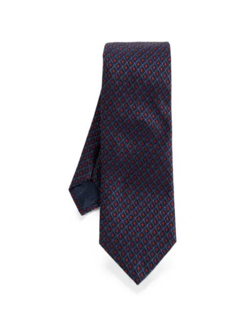 Ferragamo geometric-pattern silk tie