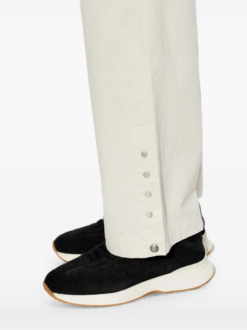 Kiton suede round-toe sneakers Zwart