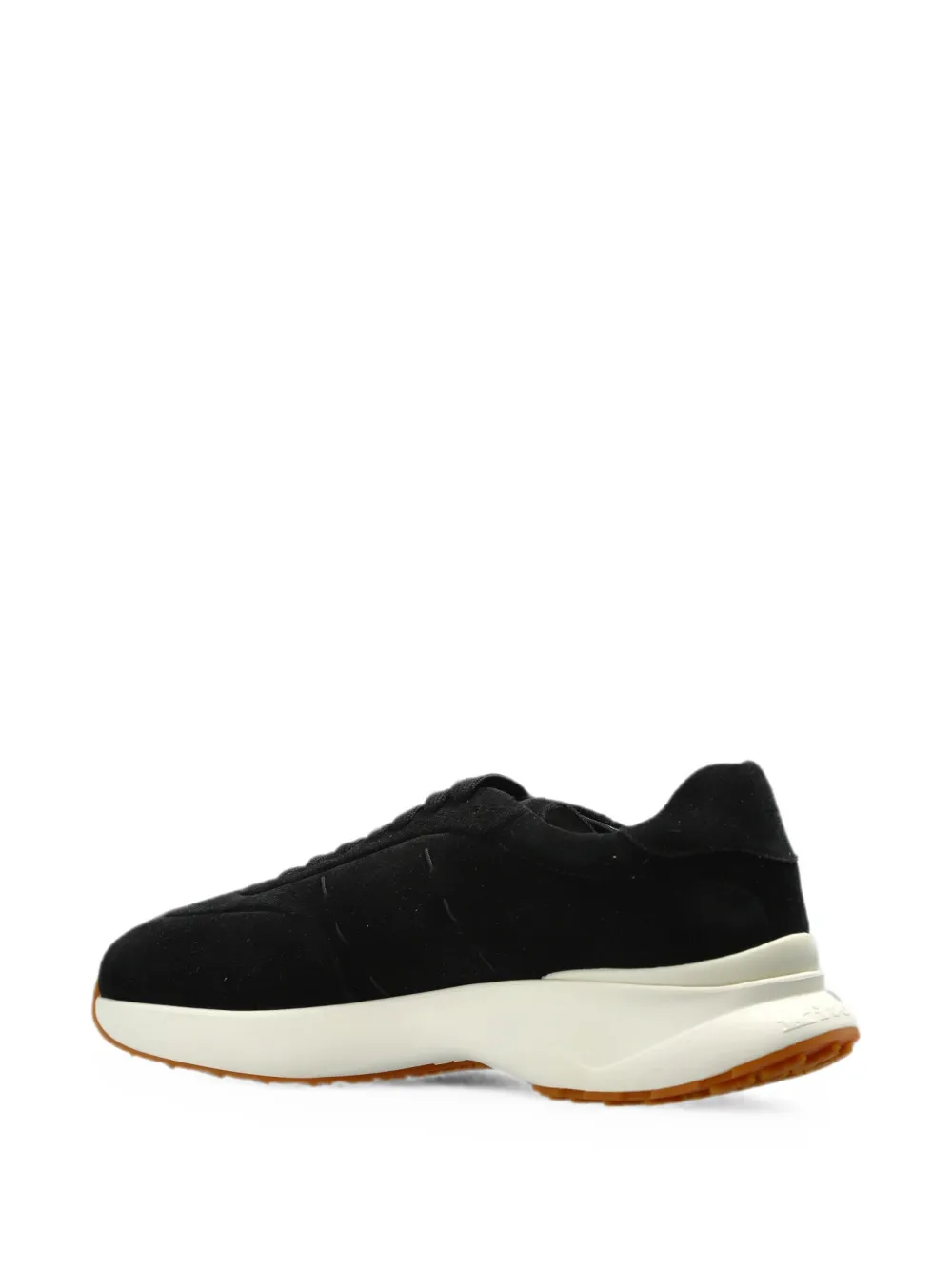 Kiton suede round-toe sneakers Zwart