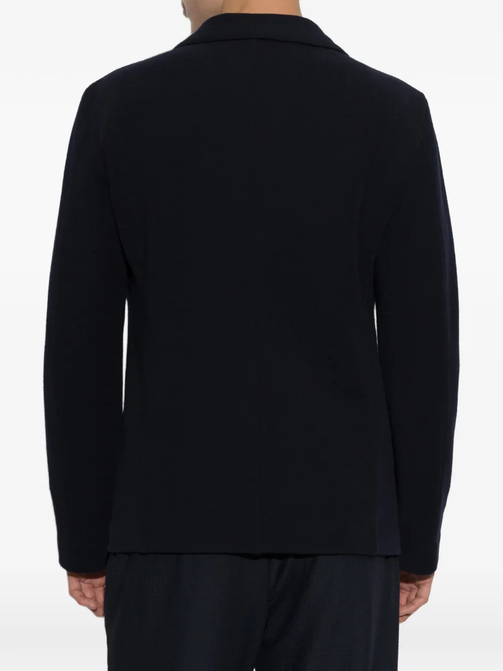 Giorgio Armani Blazer met opgestikte zak en gekerfde revers Blauw