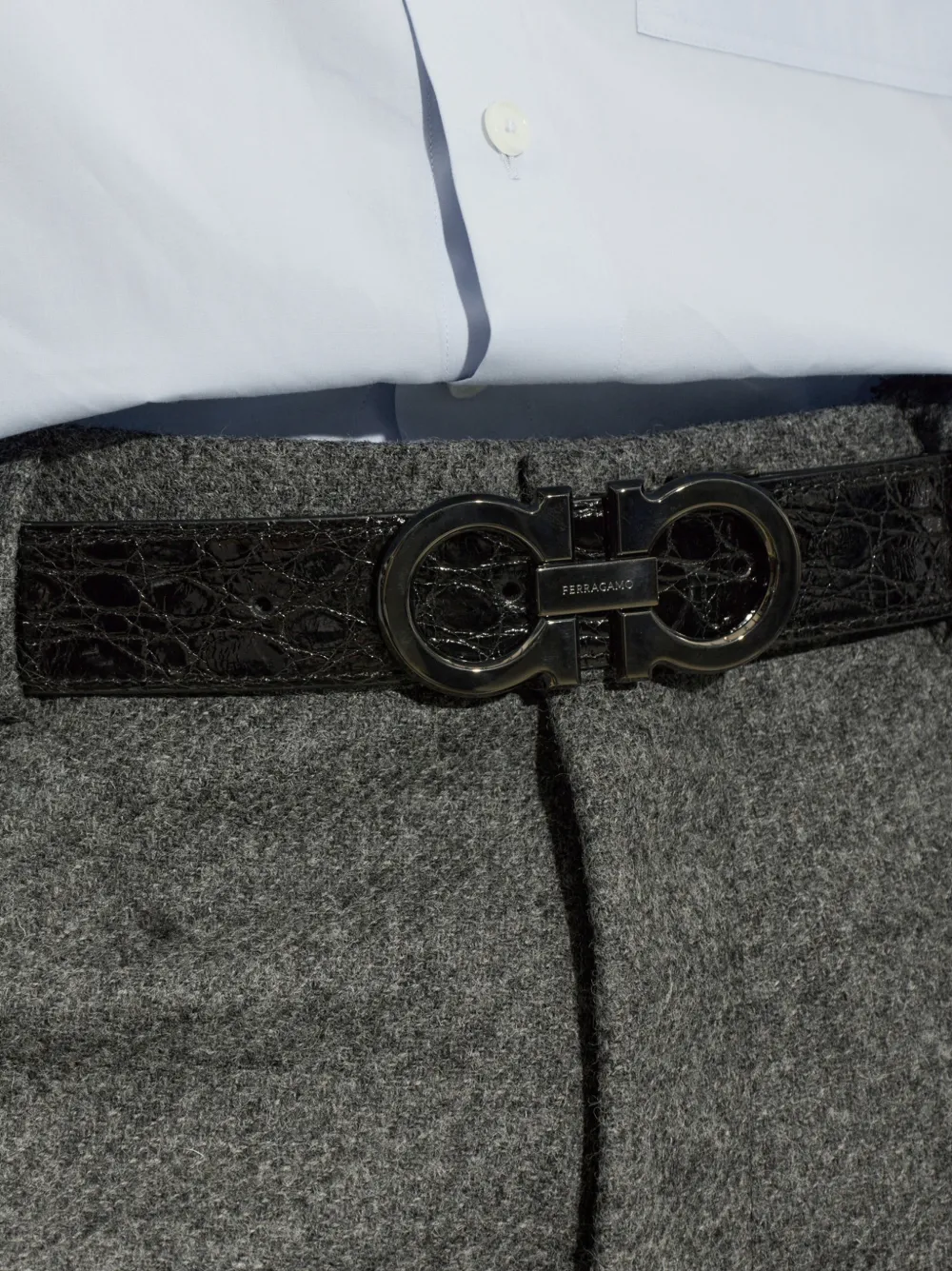 Ferragamo Riemdoos met Gancini-gesp Zwart