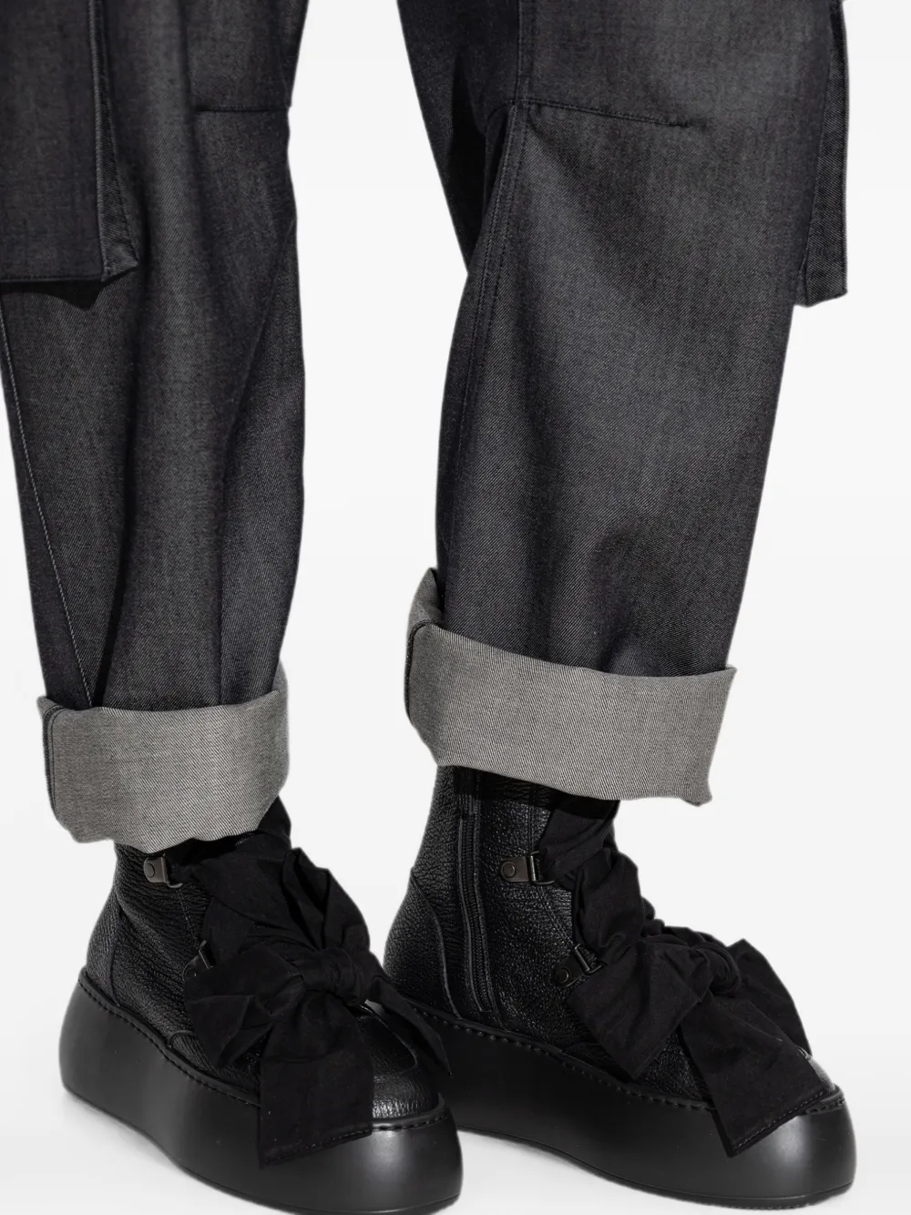 AGL Vibe Ribbon platform boots Zwart