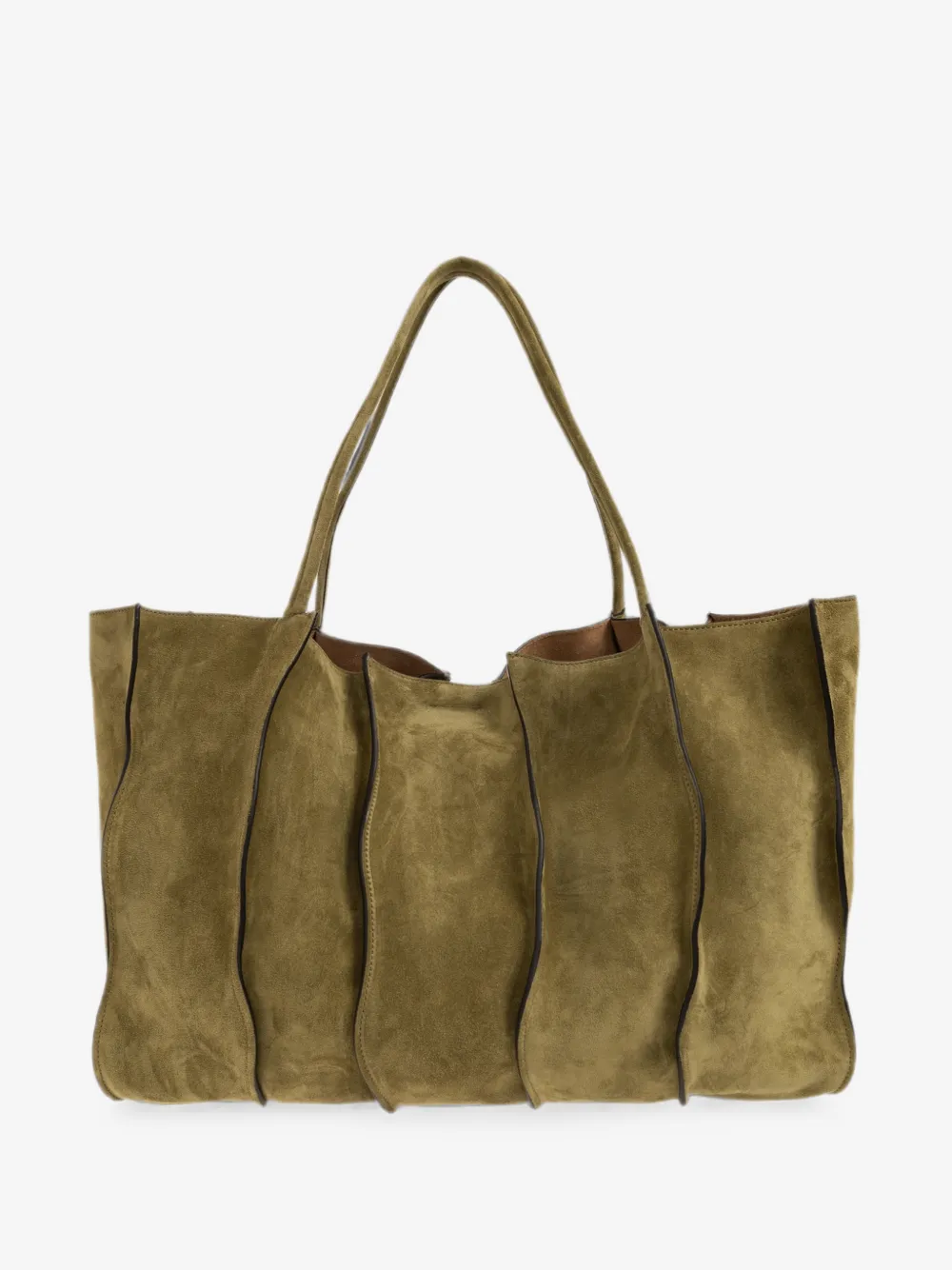 Ulla Johnson large Adria suede tote bag | Green | Image 1