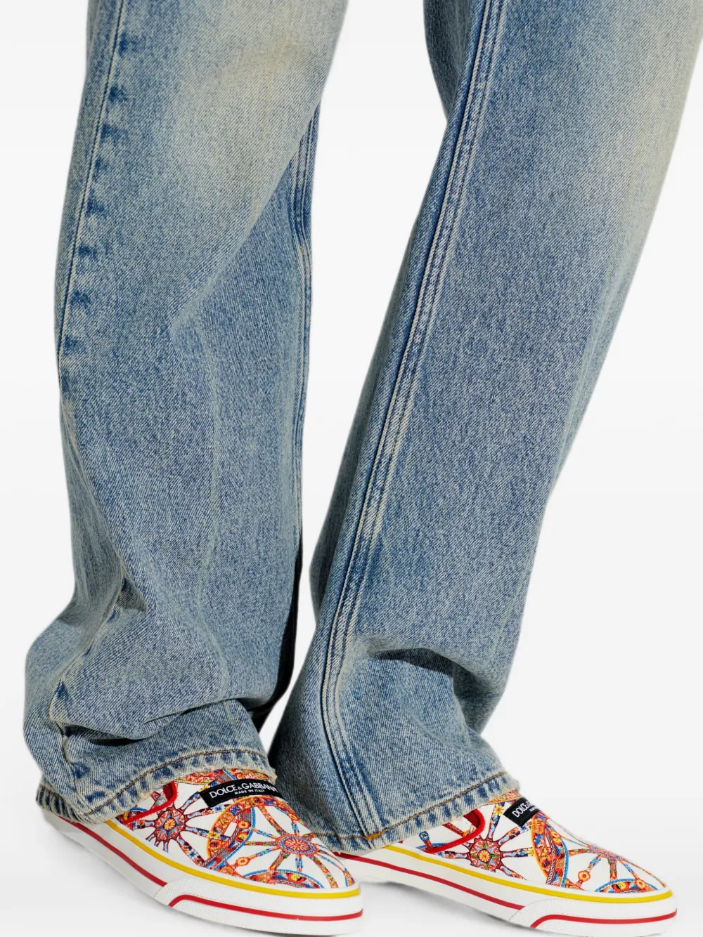 Dolce & Gabbana Carretto-print DG Sailing sneakers Wit