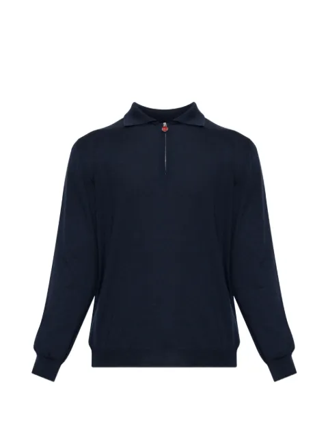 Kiton quarter-zip long-sleeve polo shirt