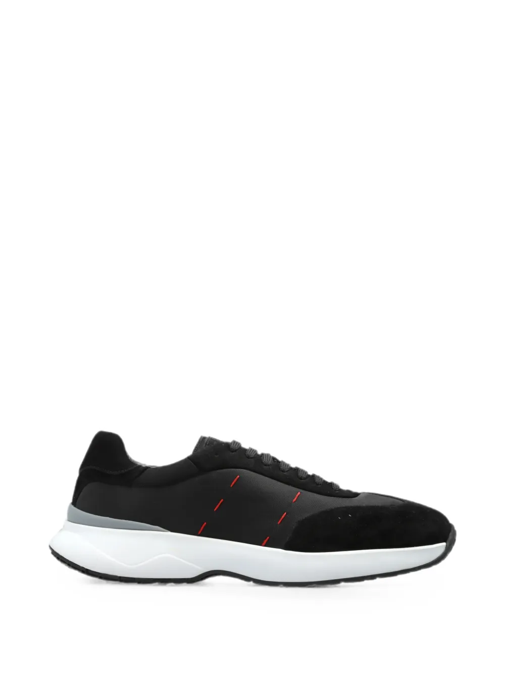 Kiton suede-panelled sneakers - Schwarz