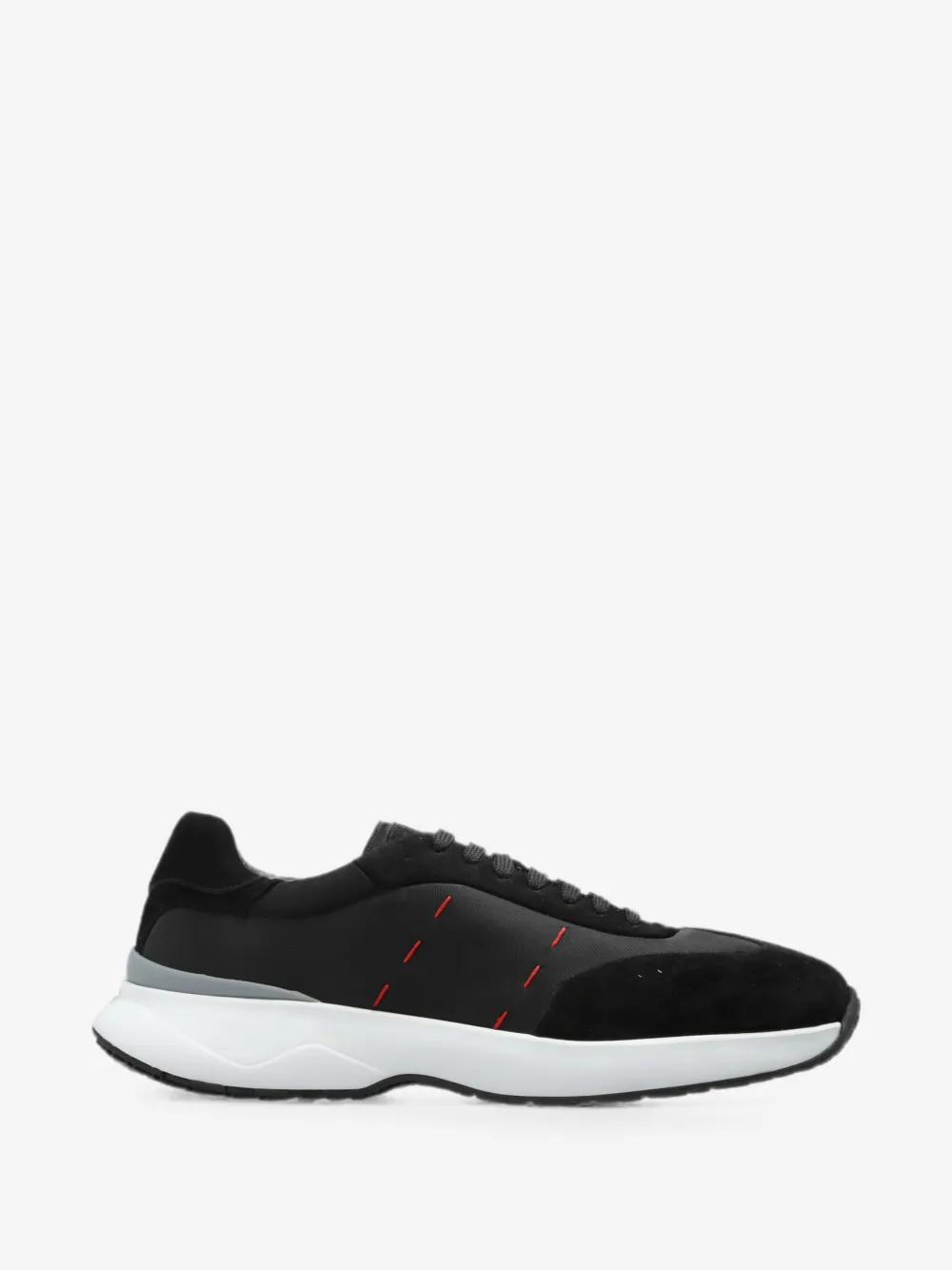 Kiton suede-panelled sneakers | Black | Image 1