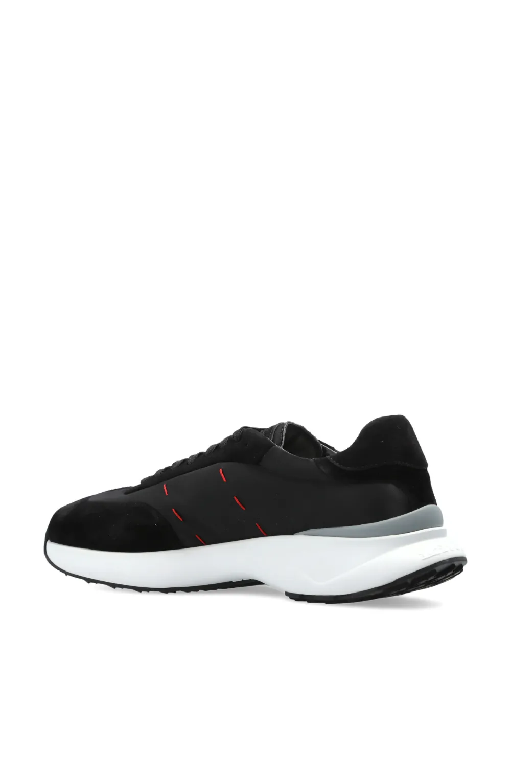 Kiton suede-panelled sneakers Zwart