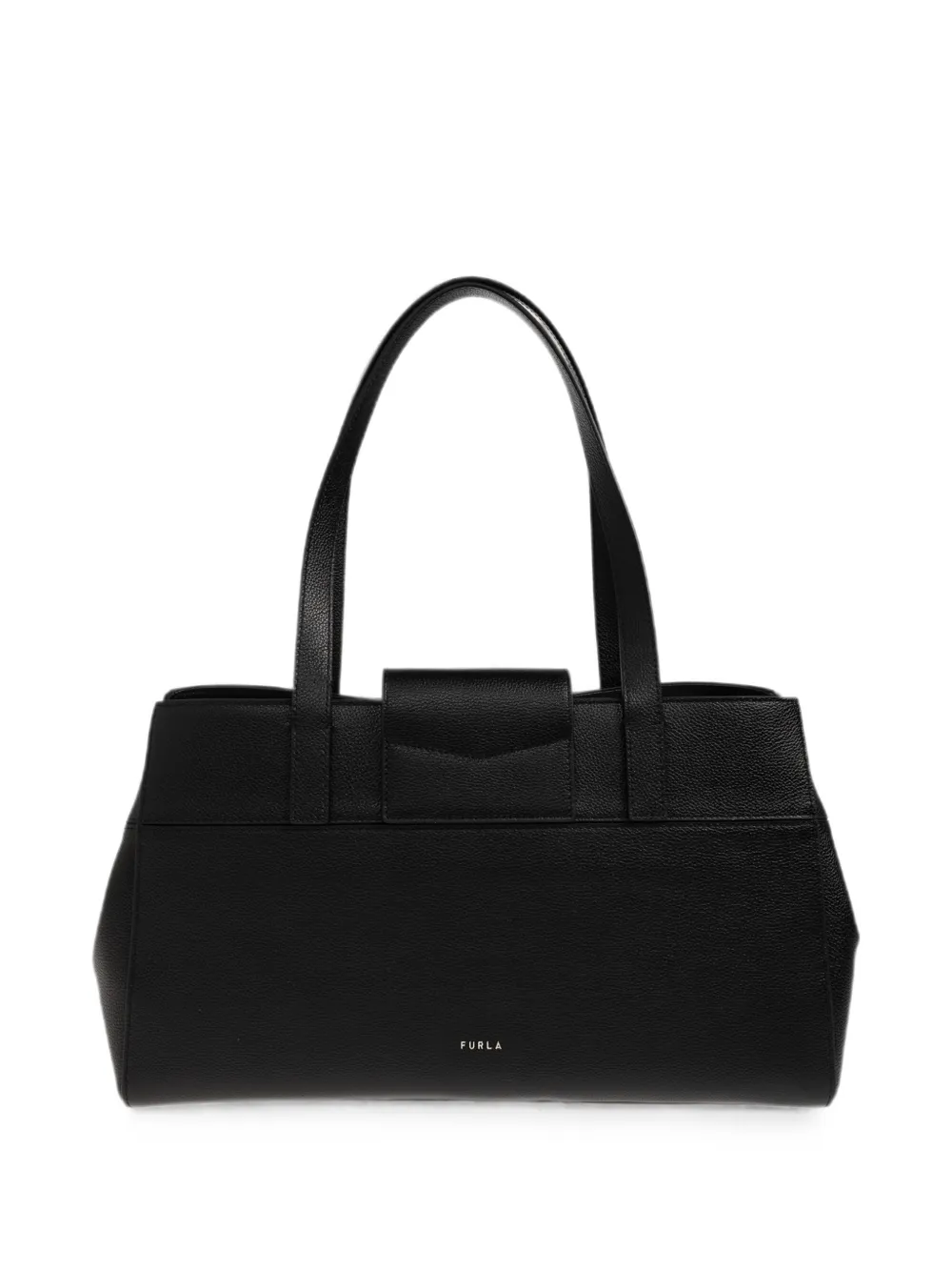 Furla Grote Amelia leren schoudertas Zwart