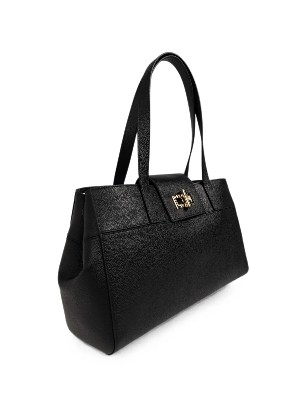 Furla Grote Amelia leren schoudertas Zwart