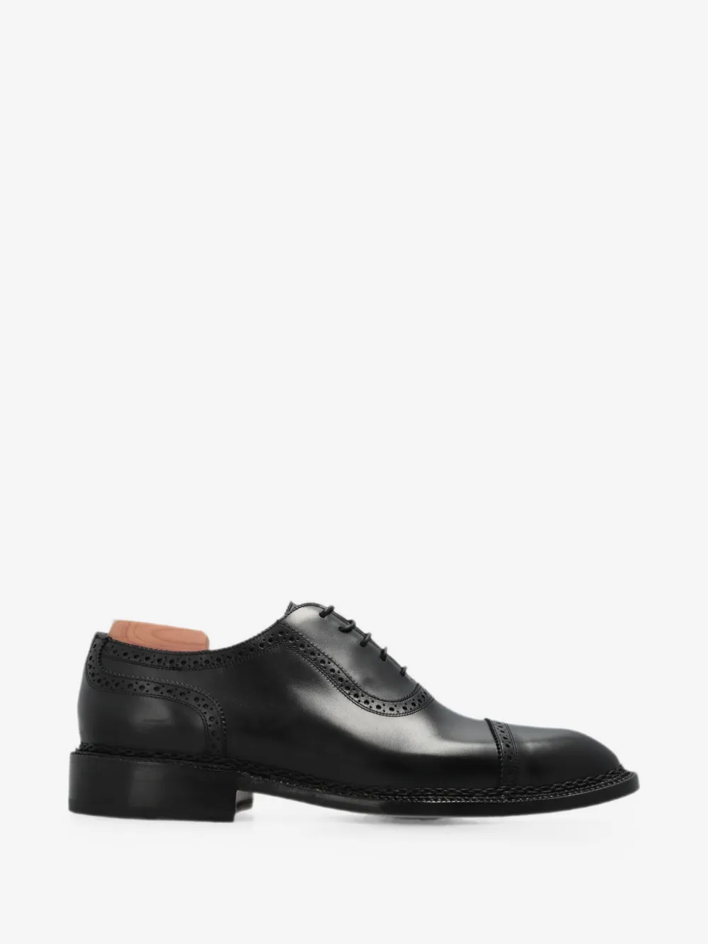 Kiton brogue-detail lace-up Oxford shoes | Black | Image 1