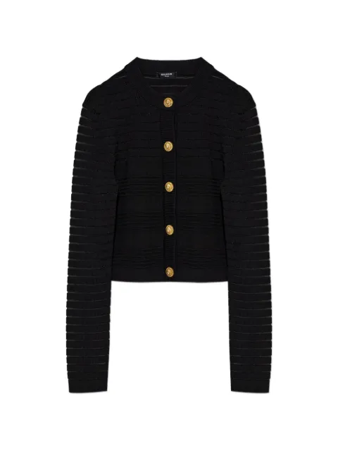 Balmain シアーストライプ カーディガン