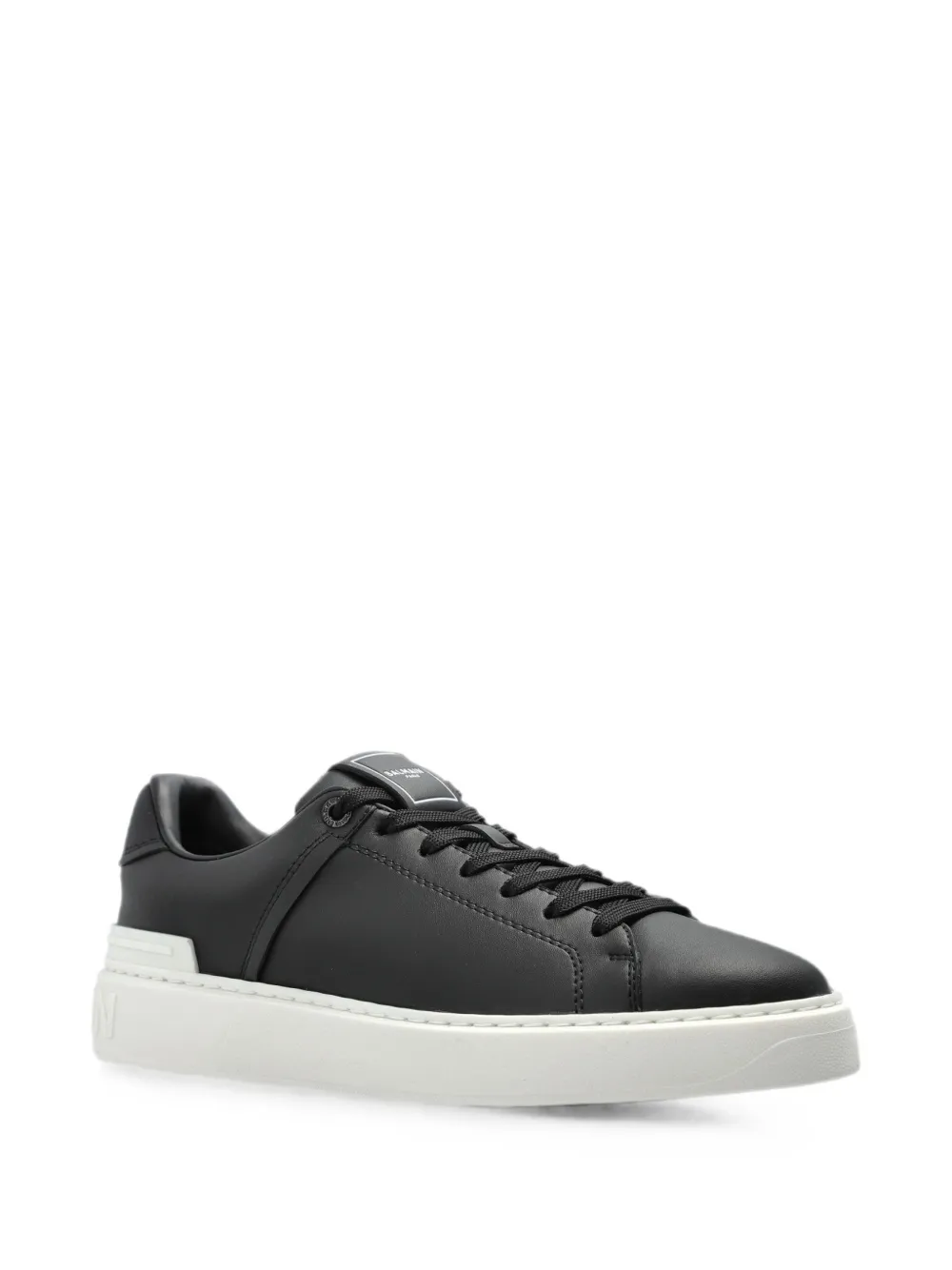Balmain B-Court smooth leather trainers Beige