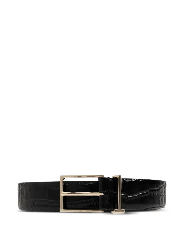 Tom Ford Croc-effect Leather Belt in Black