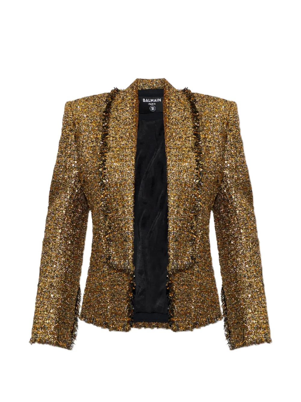 Balmain sequin-embellished tweed blazer - Oro