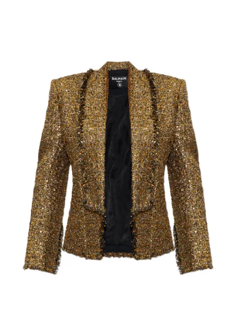 Balmain sequin-embellished tweed blazer