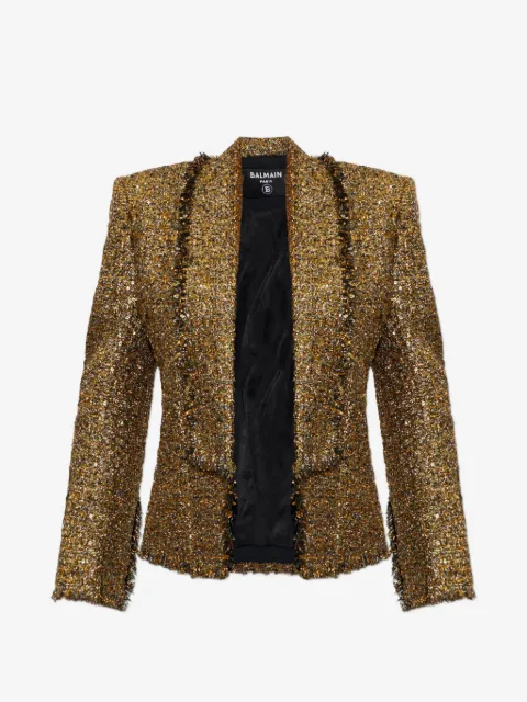 Balmain sequin-embellished tweed blazer