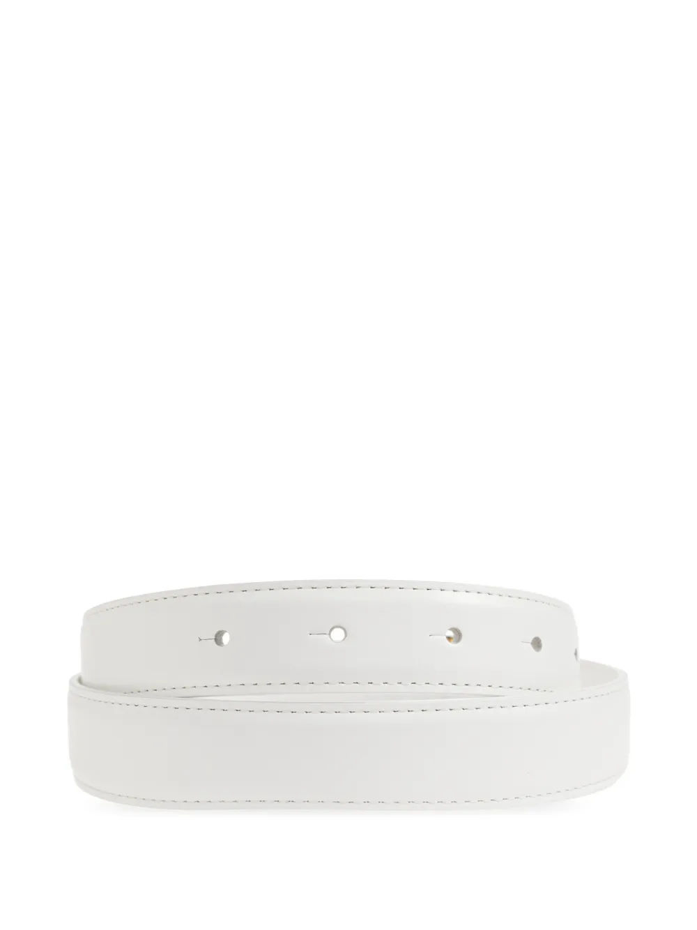 Dolce & Gabbana Kalfsleren riem met DG-logo Wit