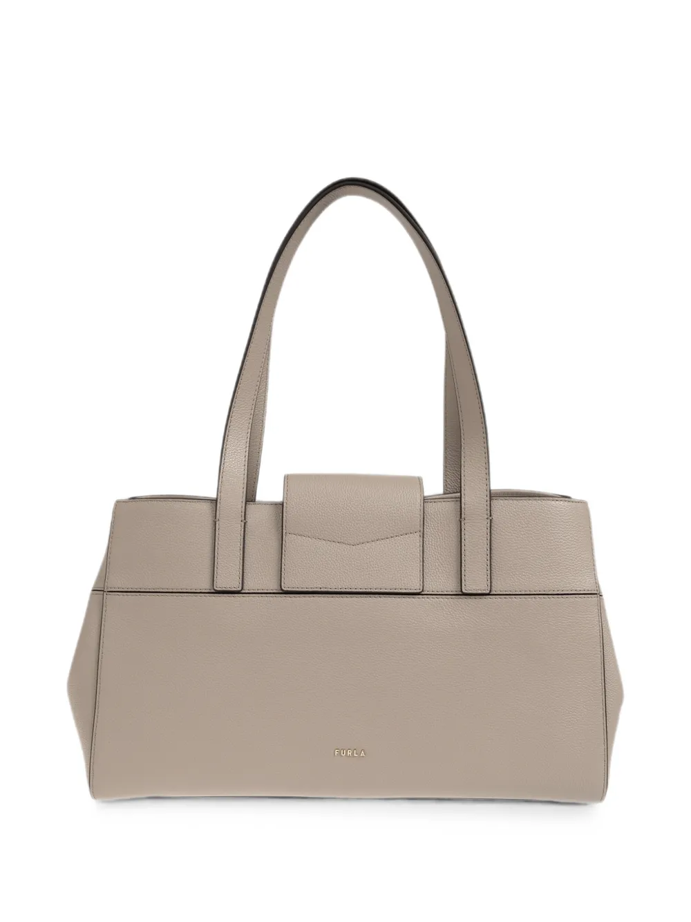 Furla Amelia leren schoudertas Beige