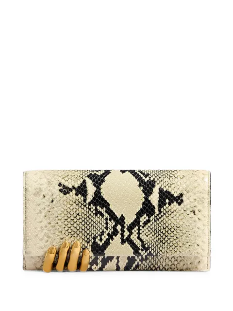 KHAITE python-embossed sculpted clutch bag