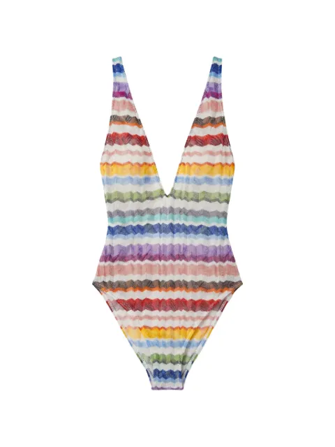 Missoni zig-zag V-neck swimsuit
