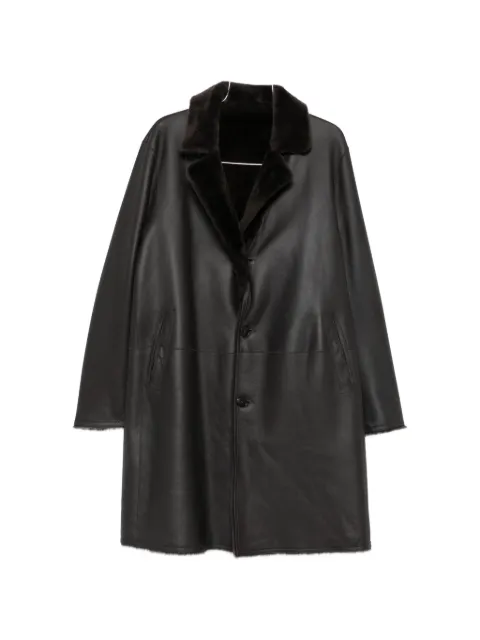 Manzoni 24 buttoned leather coat