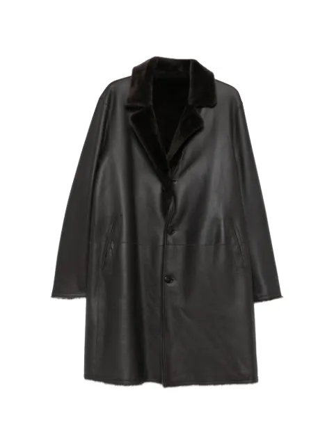 Manzoni 24 buttoned leather coat