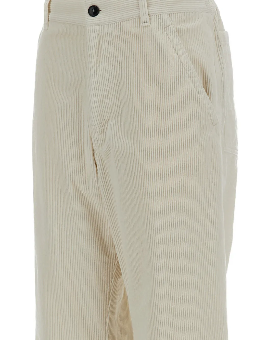 Barena Ribfluwelen straight broek Beige